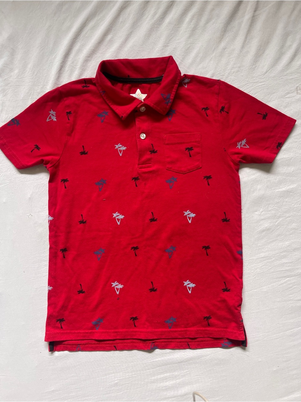 Red Polo with Palm Tree Design | Boys 10 | Garanimals